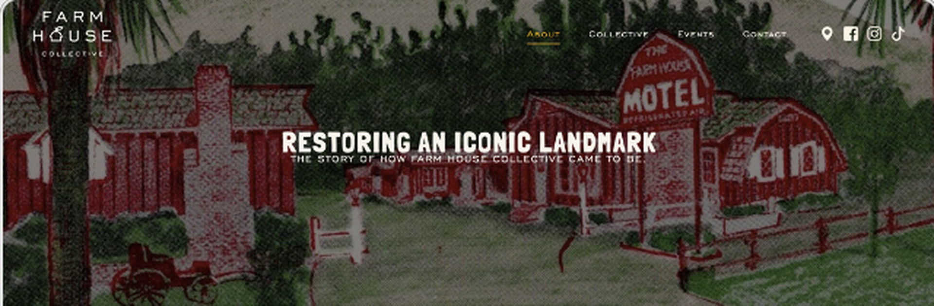 Vintage Farm House Motel illustration — restoring an iconic Riverside landmark